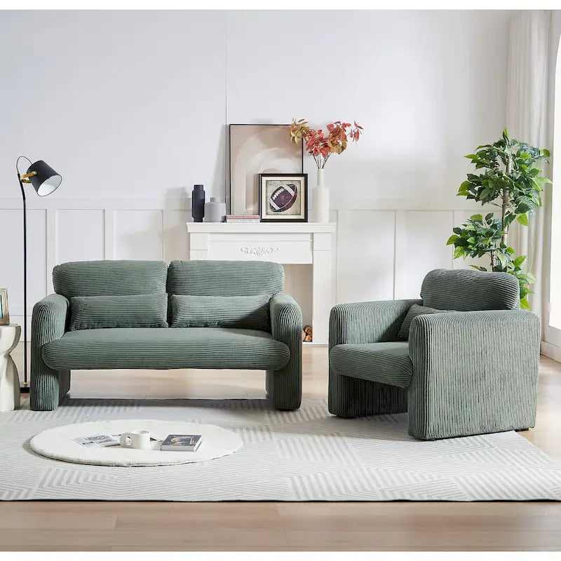 GDFStudio - Emiliano Sofa Set in Premium Corduroy with Elegant Design and Superior Comfort