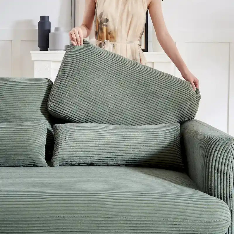 GDFStudio - Emiliano Sofa Set in Premium Corduroy with Elegant Design and Superior Comfort