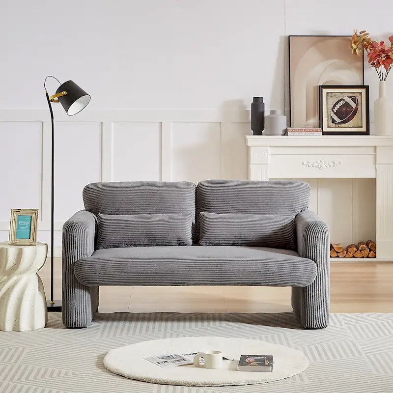 GDFStudio - Emiliano Sofa Set in Premium Corduroy with Elegant Design and Superior Comfort