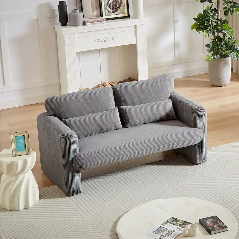 GDFStudio - Emiliano Sofa Set in Premium Corduroy with Elegant Design and Superior Comfort