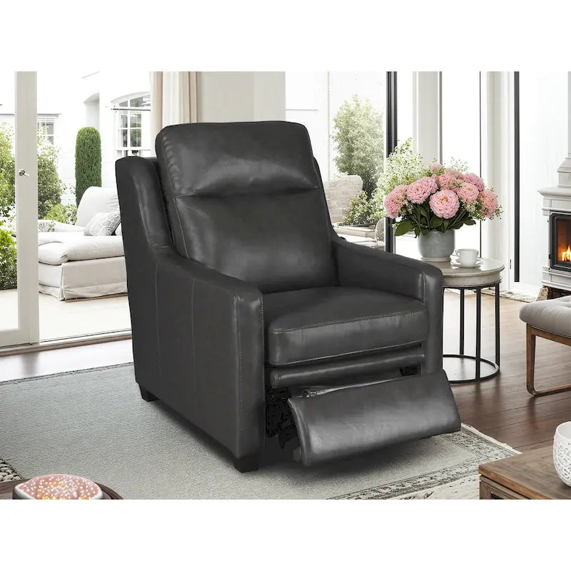 Genuine Leather Recliner Sofa 33 Triple-Motor Power Zero-Wall Reclining Couch with USB&USB-C Port