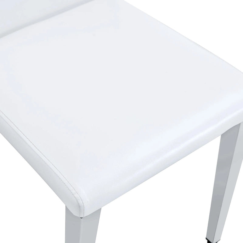 Dining Chairs Set of 4,Modern Kitchen & Dining Room Chairs,Faux Leather Cushion Seat Metal Legs