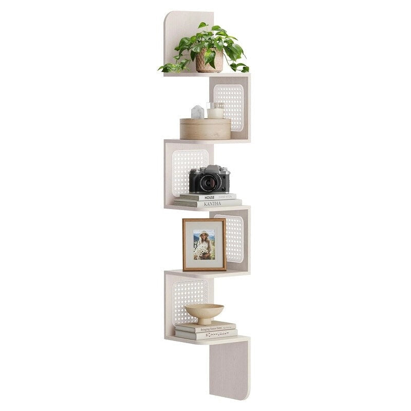 5-Tier Corner Shelf - 7.9D x 7.9W x 49.6H