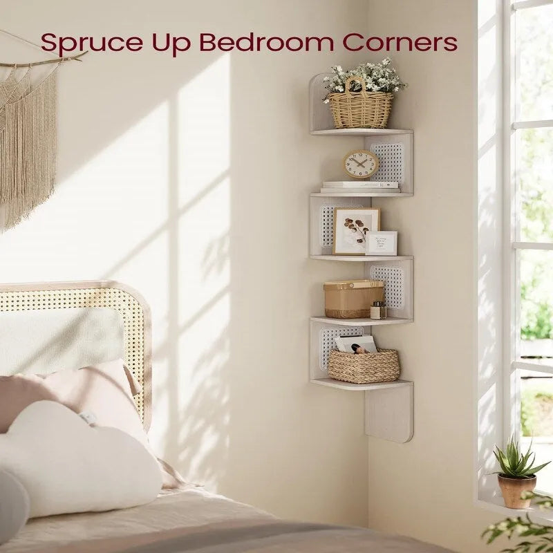 5-Tier Corner Shelf - 7.9D x 7.9W x 49.6H