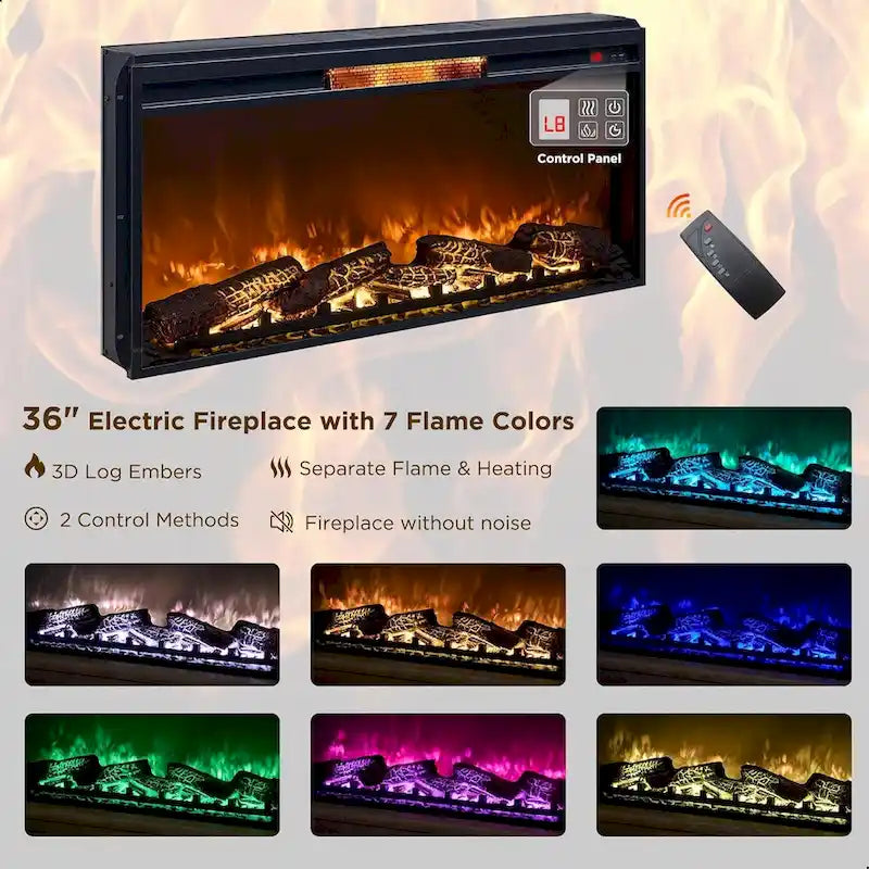 Farmhouse Fireplace TV Stand for 85 Inch TV, Entertainment Center