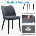 Upholstered Fabric Dining Room Side Chairs, Chair for Dining Room with Padded Seat and Wood Legs