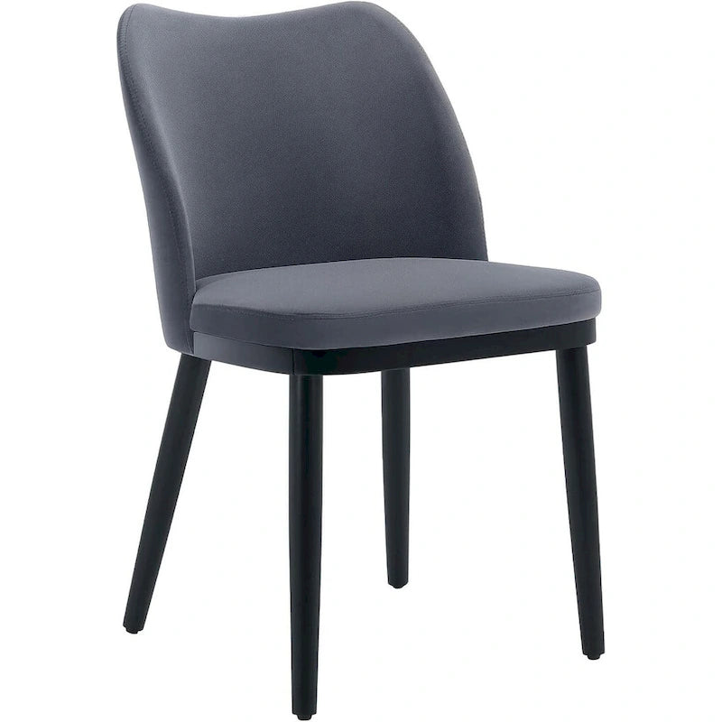 Upholstered Fabric Dining Room Side Chairs, Chair for Dining Room with Padded Seat and Wood Legs