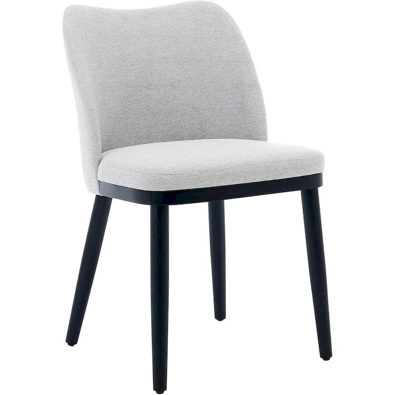 Upholstered Fabric Dining Room Side Chairs, Chair for Dining Room with Padded Seat and Wood Legs