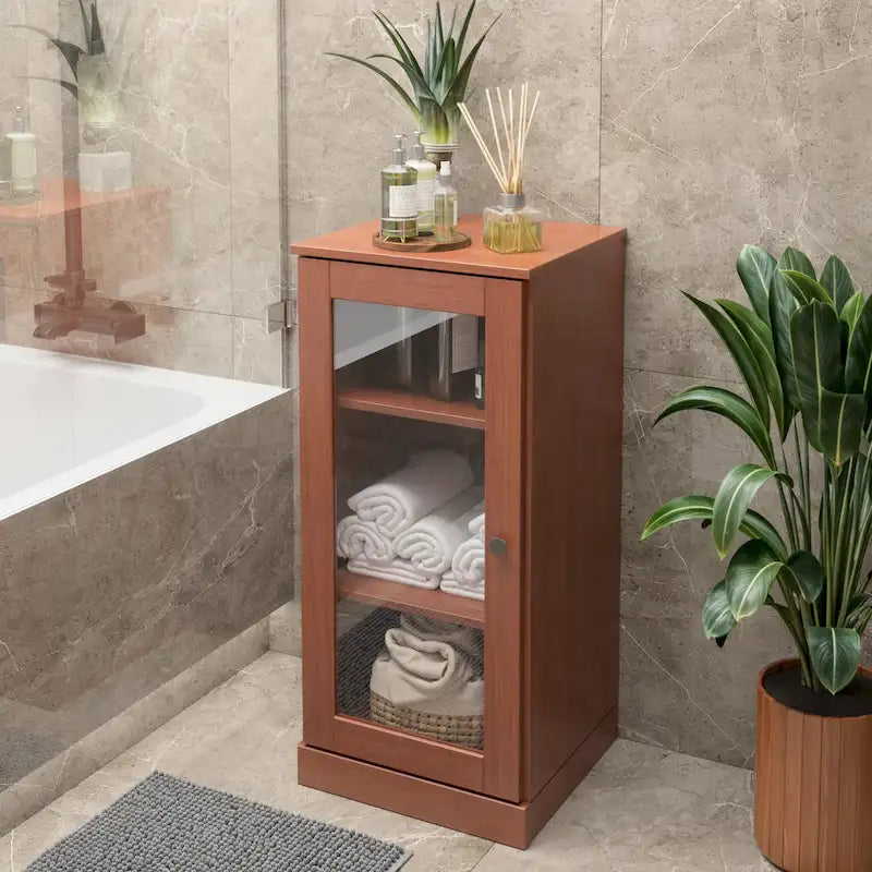100% Solid Wood 16.5 Bathroom Cabinet with Optional Doors by Palace Imports