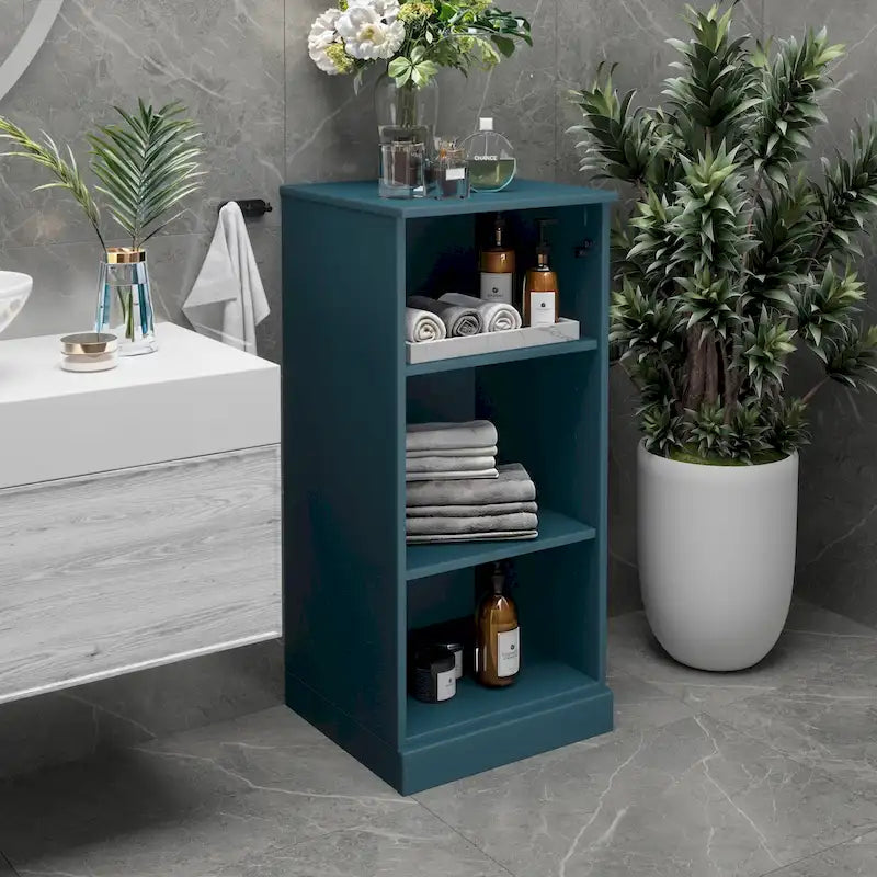 100% Solid Wood 16.5 Bathroom Cabinet with Optional Doors by Palace Imports