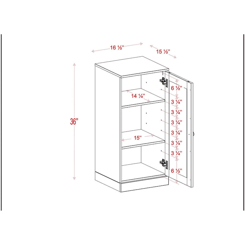 100% Solid Wood 16.5 Bathroom Cabinet with Optional Doors by Palace Imports