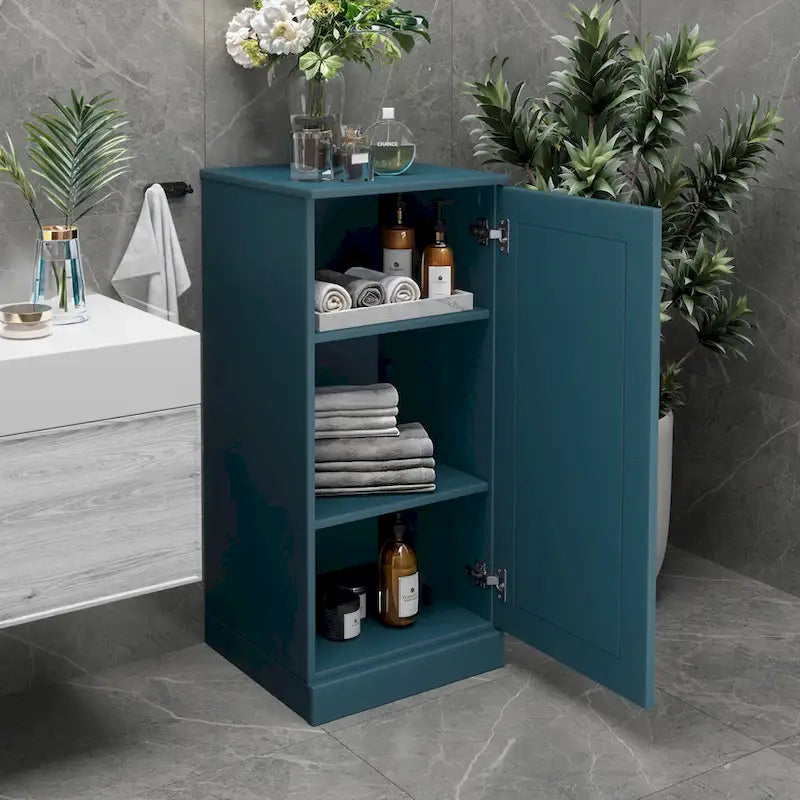 100% Solid Wood 16.5 Bathroom Cabinet with Optional Doors by Palace Imports