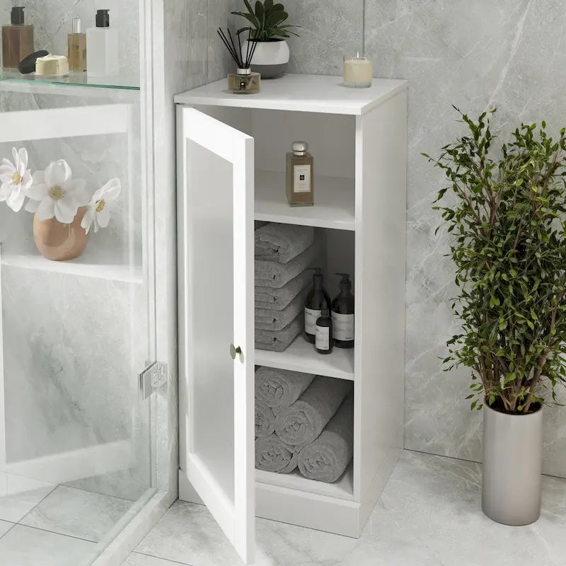 100% Solid Wood 16.5 Bathroom Cabinet with Optional Doors by Palace Imports