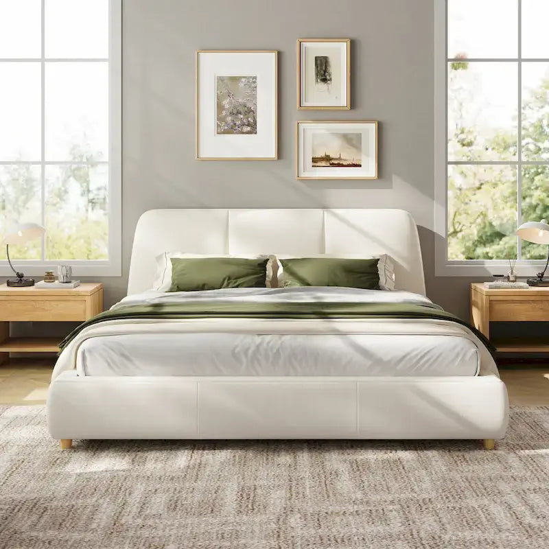 Christopher Knight Home- Mitchell Modern Upholstered Bed Frame