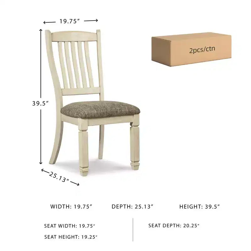 Chaise de salle à manger capitonnée blanche - par : Rake-Back, finition chêne texturé
