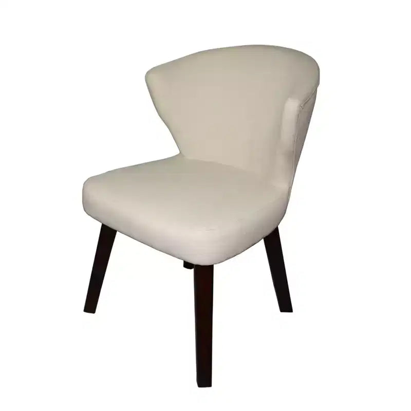 31&amp;#34; Concave Accent Chair Cream - Ore International: Upholstered, Modern Style, Armless Design