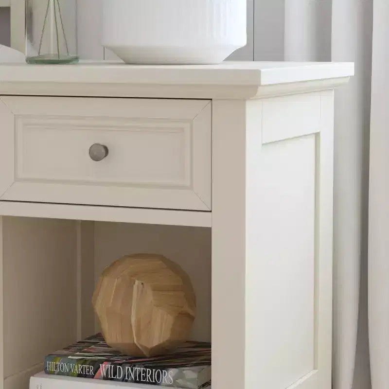 Table de chevet blanche