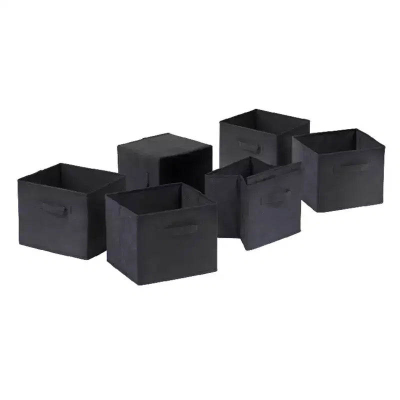 Étagère de rangement à 2 niveaux avec 6 paniers Noyer/Noir : Organisateur en bois dur Mid-Century, outils fournis