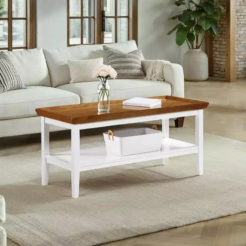 Table basse avec étagère