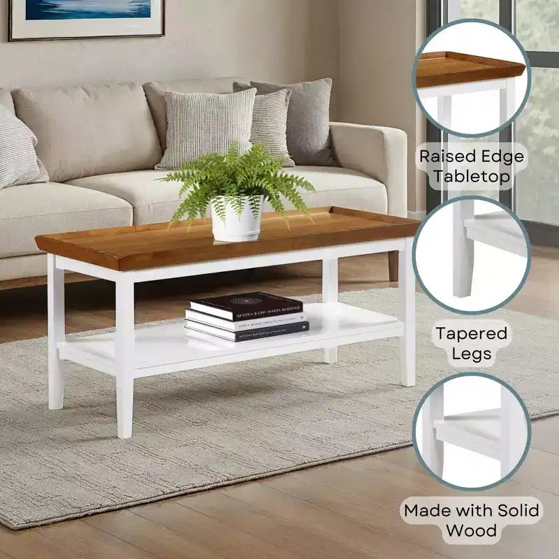 Table basse avec étagère