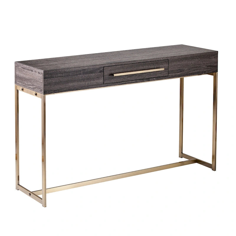 SEI Furniture Akela Transitional Wood Console Table with Storage