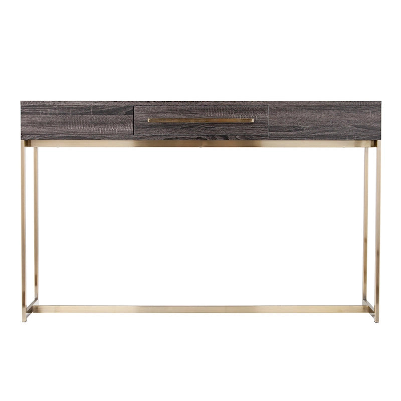 SEI Furniture Akela Transitional Wood Console Table with Storage