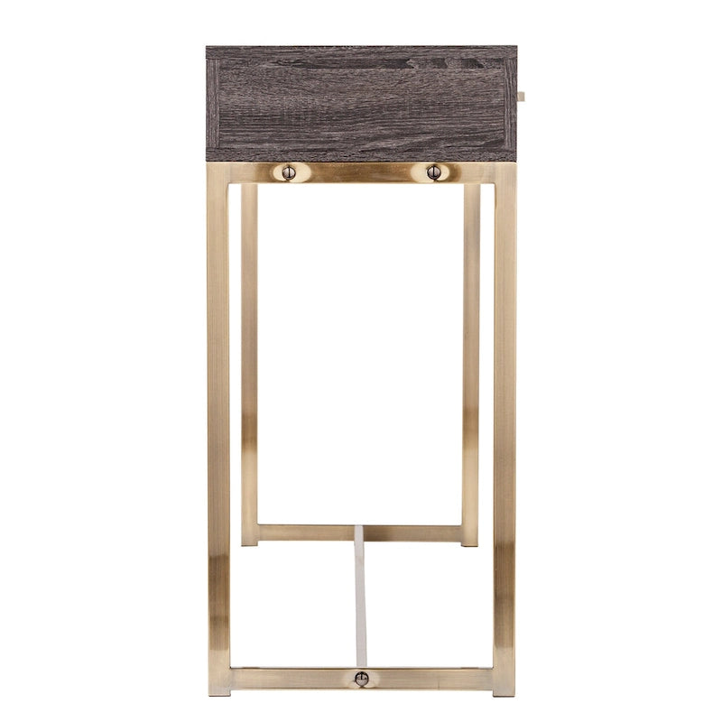 SEI Furniture Akela Transitional Wood Console Table with Storage