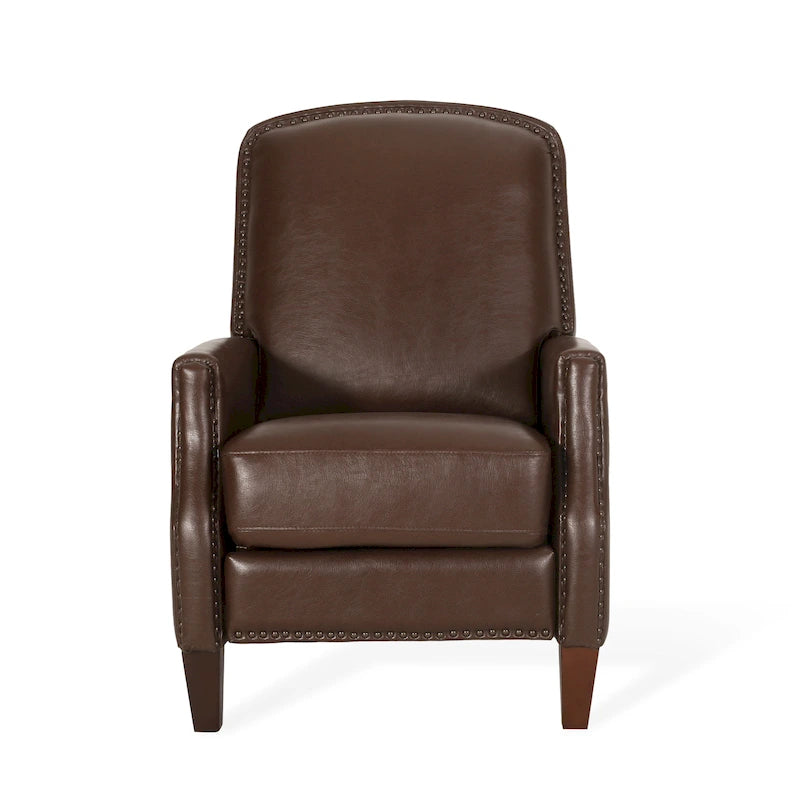 Cavanaugh Upholstered Pushback Recliner with Nailhead Trim by Christopher Knight Home