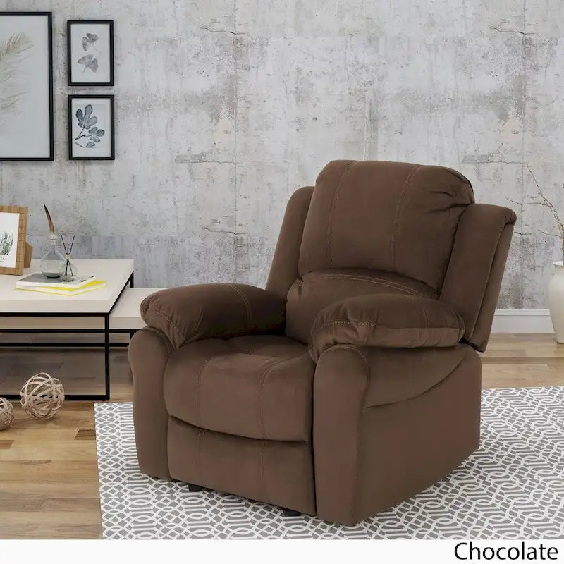 Celestina Bubba Microfiber Gliding Recliner by Christopher Knight Home