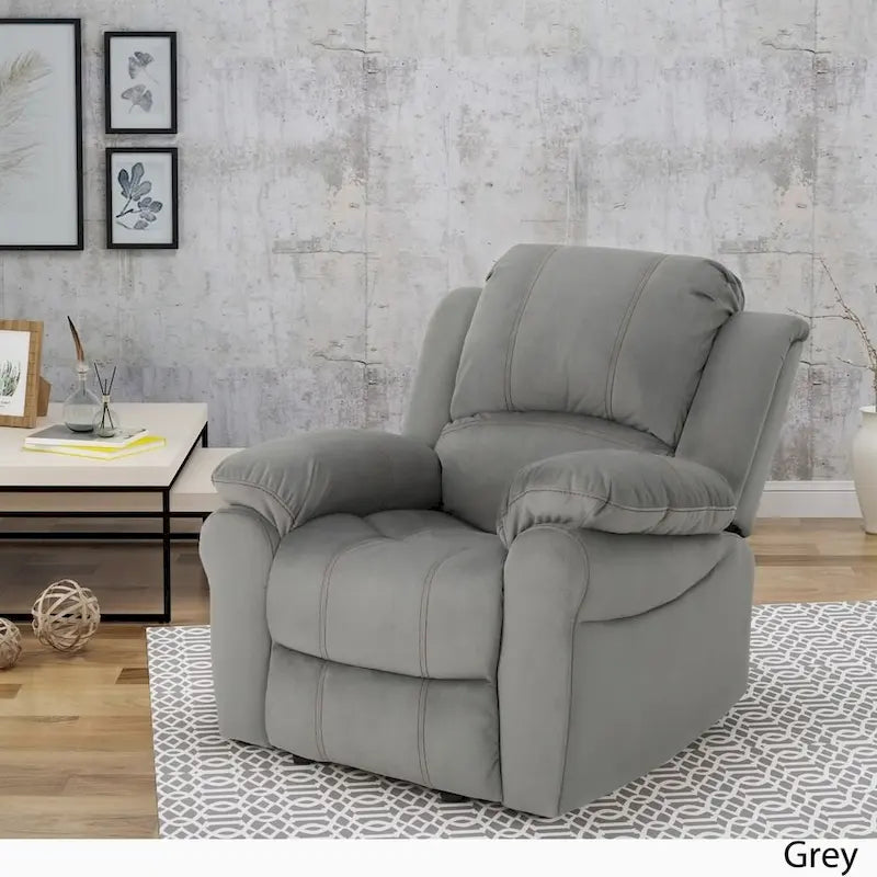 Celestina Bubba Microfiber Gliding Recliner by Christopher Knight Home