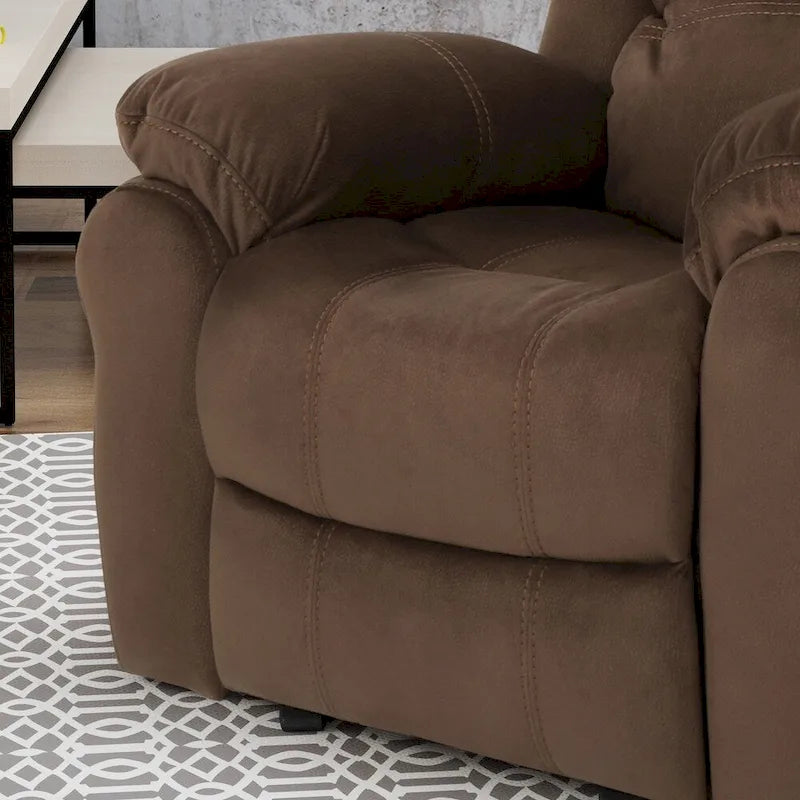 Celestina Bubba Microfiber Gliding Recliner by Christopher Knight Home