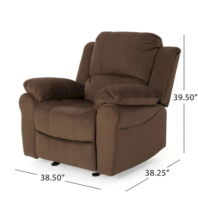 Celestina Bubba Microfiber Gliding Recliner by Christopher Knight Home