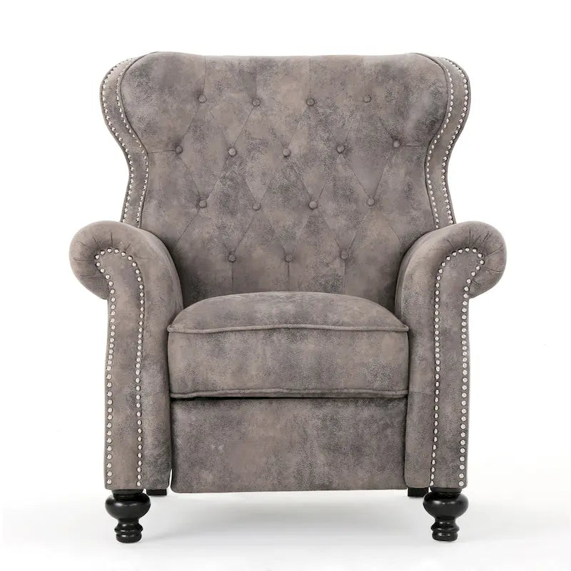 Walder Tufted Microfiber Recliner Club Chair by Christopher Knight Home