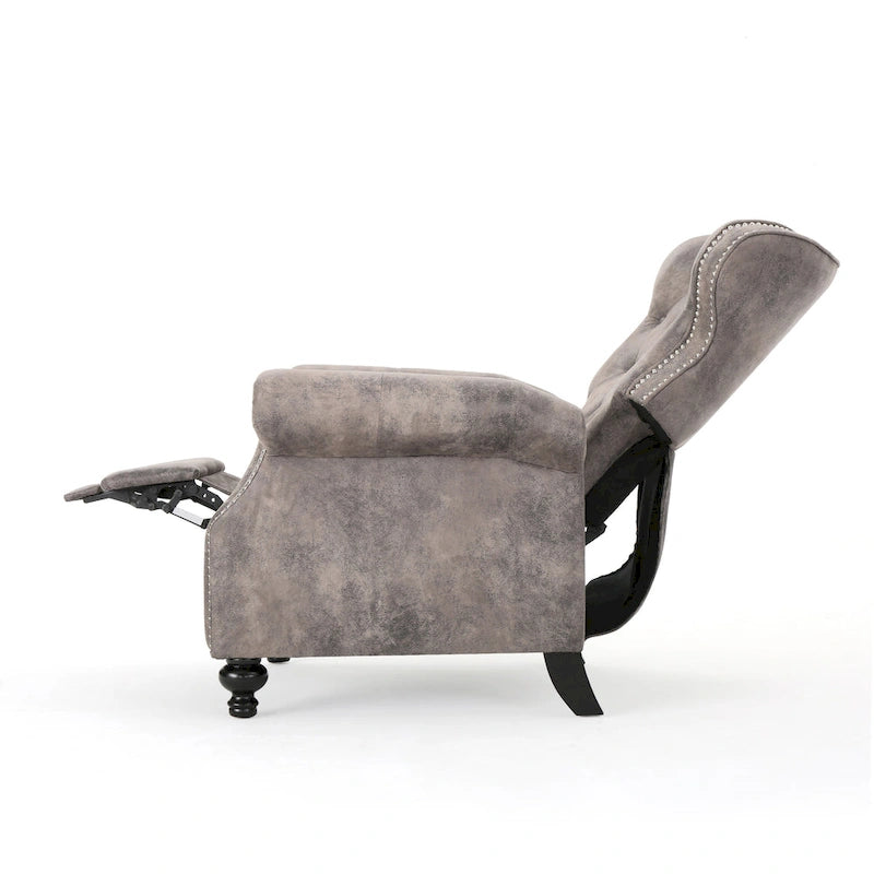 Walder Tufted Microfiber Recliner Club Chair by Christopher Knight Home