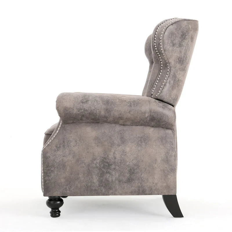 Walder Tufted Microfiber Recliner Club Chair by Christopher Knight Home