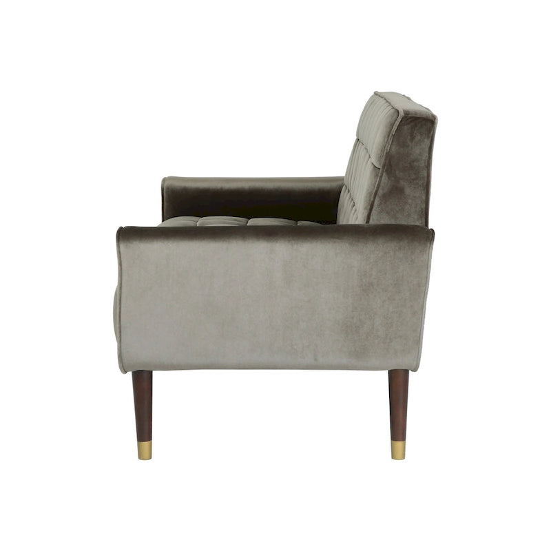 Harnett Tufted Velvet Tapered Leg Loveseat by Christopher Knight Home