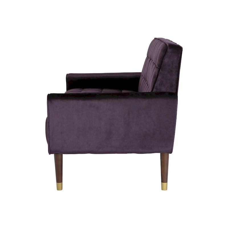 Harnett Tufted Velvet Tapered Leg Loveseat by Christopher Knight Home