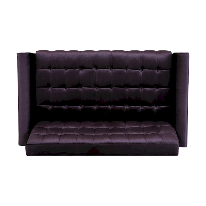 Harnett Tufted Velvet Tapered Leg Loveseat by Christopher Knight Home