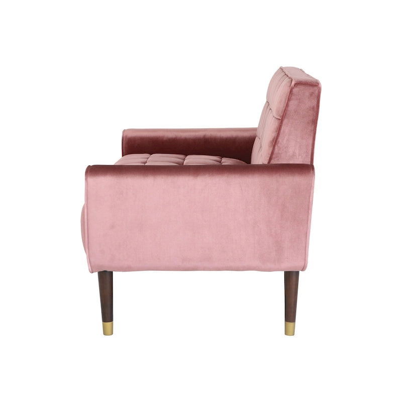 Harnett Tufted Velvet Tapered Leg Loveseat by Christopher Knight Home