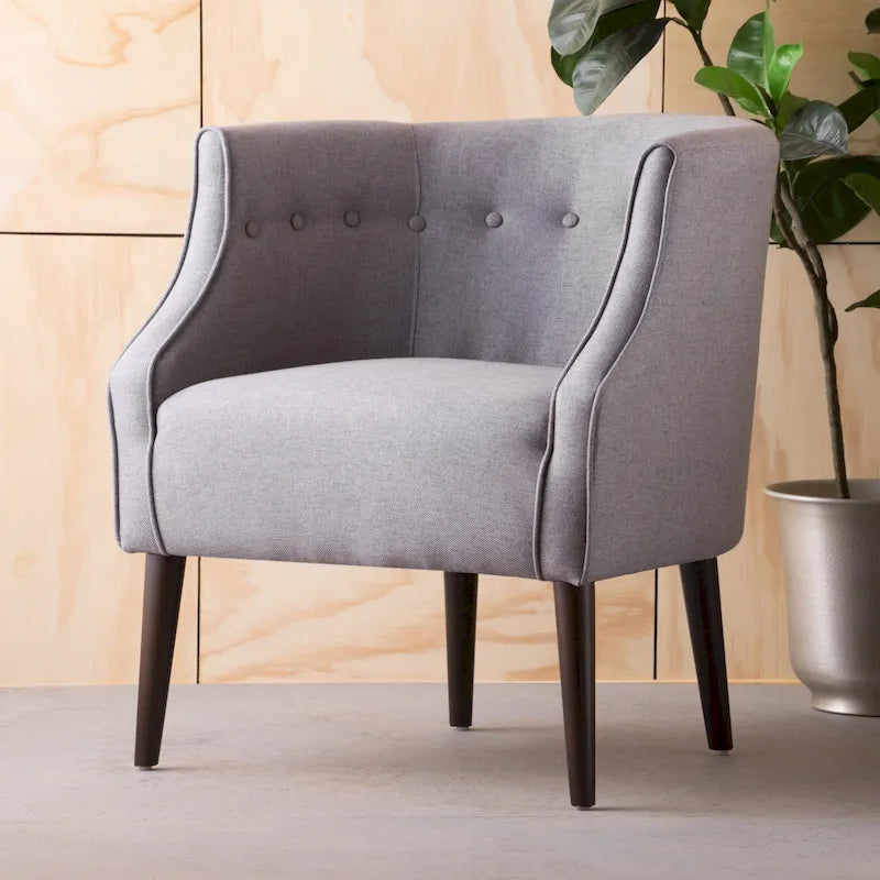 Brandi Button-tufted Fabric Club Chair by Christopher Knight Home - 27.00 W x 28.75 L x 30.50 H