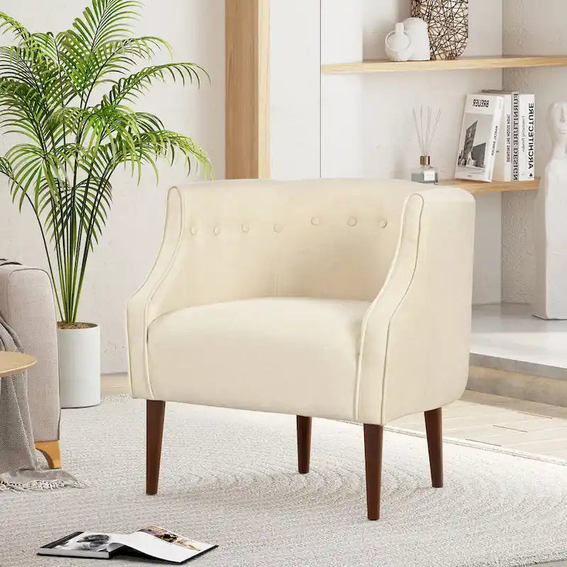 Brandi Button-tufted Fabric Club Chair by Christopher Knight Home - 27.00 W x 28.75 L x 30.50 H