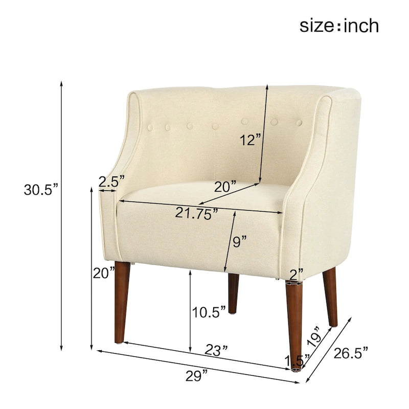 Brandi Button-tufted Fabric Club Chair by Christopher Knight Home - 27.00 W x 28.75 L x 30.50 H