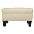 MJL Furniture Parker Fabric Upholstered Square Welted Ottoman