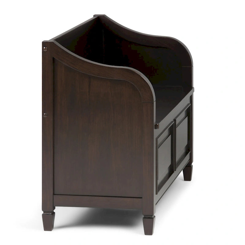 WYNDENHALL Hampshire SOLID WOOD 42 inch Wide Traditional Entryway Storage Bench - 42 W x 18 D x 29.5 H