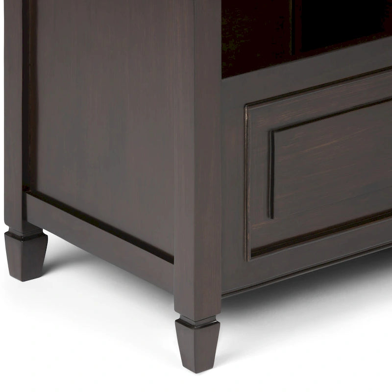WYNDENHALL Hampshire SOLID WOOD 42 inch Wide Traditional Entryway Storage Bench - 42 W x 18 D x 29.5 H