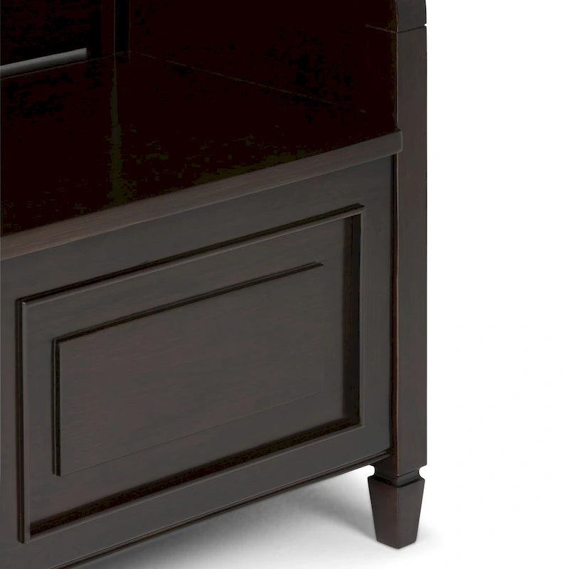 WYNDENHALL Hampshire SOLID WOOD 42 inch Wide Traditional Entryway Storage Bench - 42 W x 18 D x 29.5 H