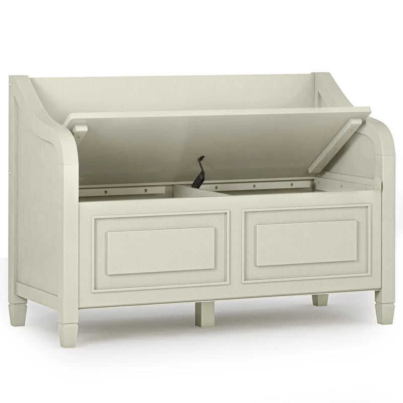 WYNDENHALL Hampshire SOLID WOOD 42 inch Wide Traditional Entryway Storage Bench - 42 W x 18 D x 29.5 H