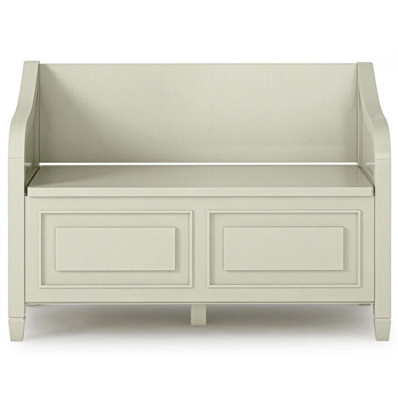 WYNDENHALL Hampshire SOLID WOOD 42 inch Wide Traditional Entryway Storage Bench - 42 W x 18 D x 29.5 H
