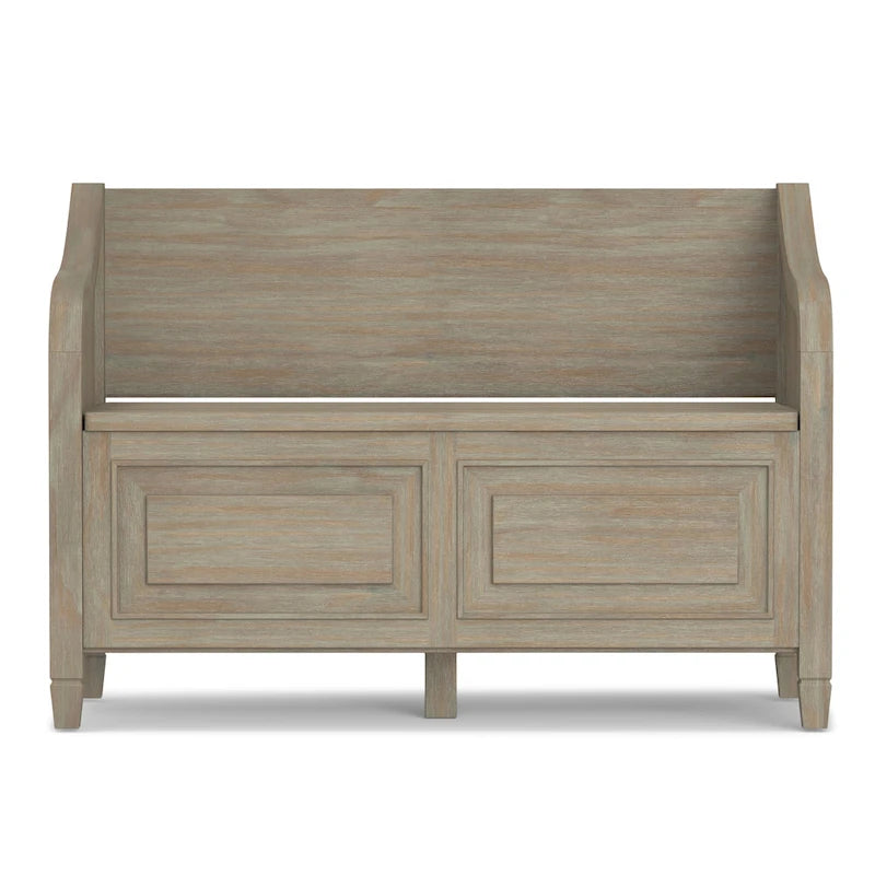 WYNDENHALL Hampshire SOLID WOOD 42 inch Wide Traditional Entryway Storage Bench - 42 W x 18 D x 29.5 H
