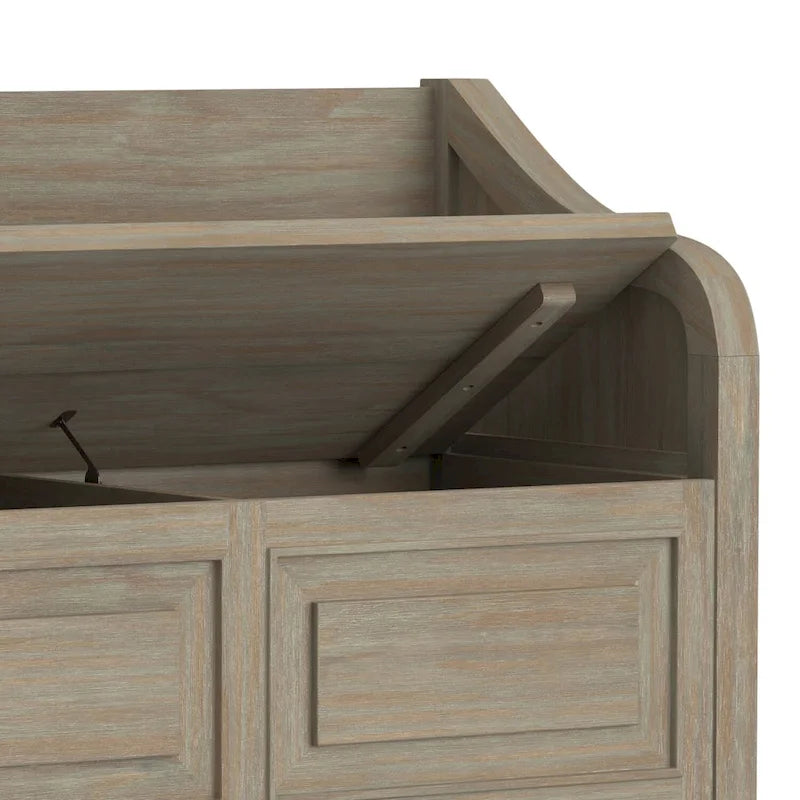 WYNDENHALL Hampshire SOLID WOOD 42 inch Wide Traditional Entryway Storage Bench - 42 W x 18 D x 29.5 H